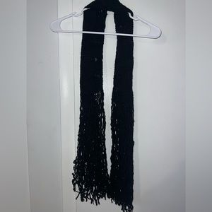 Black scarf with tassels